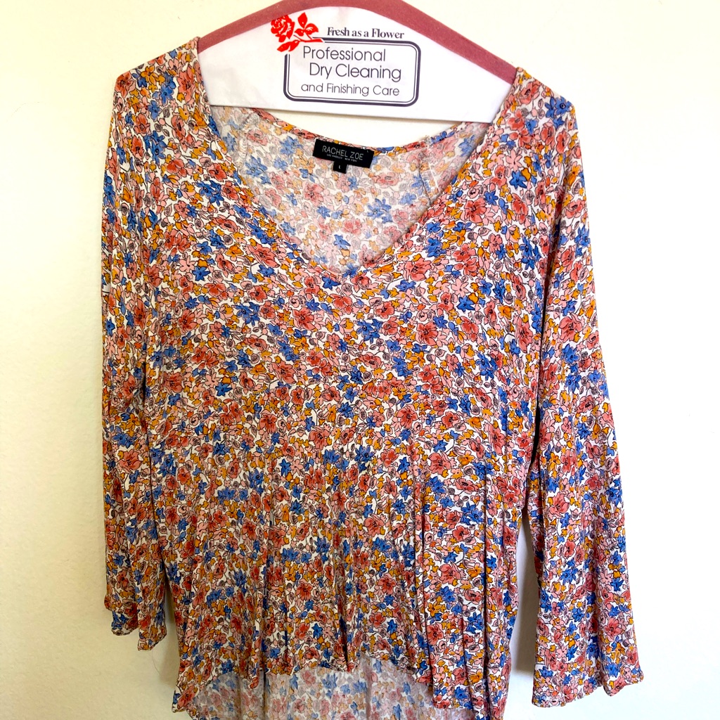 Cute Long Sleeve Flower Blouse